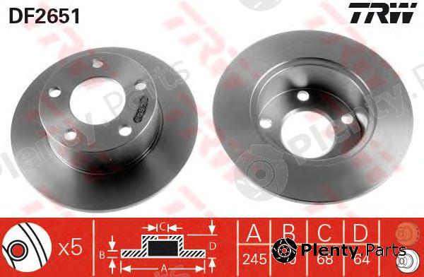  TRW part DF2651 Brake Disc
