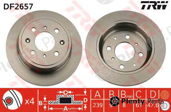  TRW part DF2657 Brake Disc