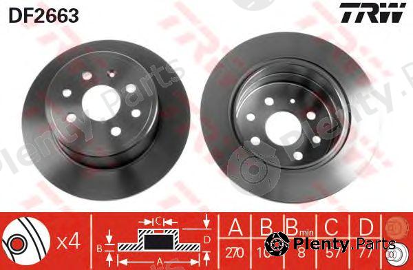  TRW part DF2663 Brake Disc