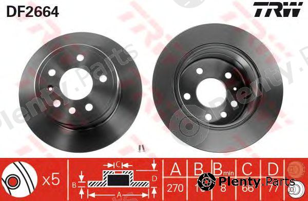  TRW part DF2664 Brake Disc