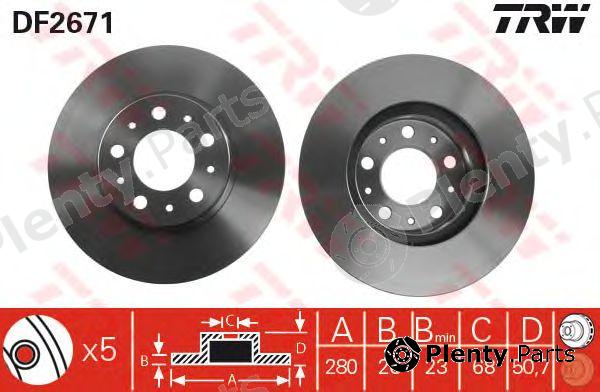 TRW part DF2671 Brake Disc