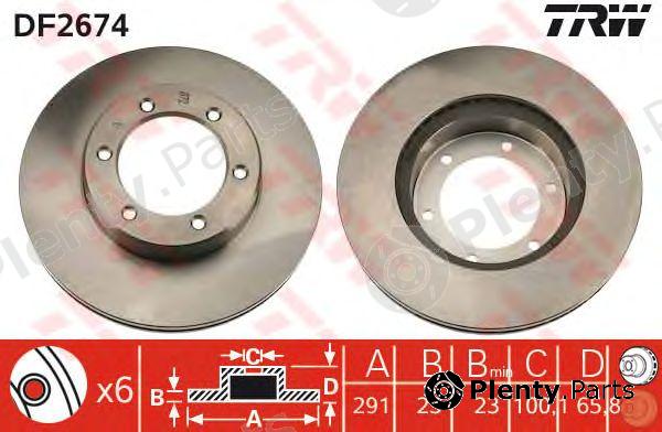  TRW part DF2674 Brake Disc