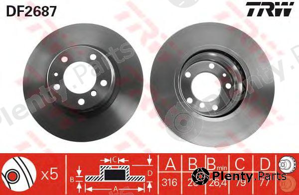  TRW part DF2687 Brake Disc