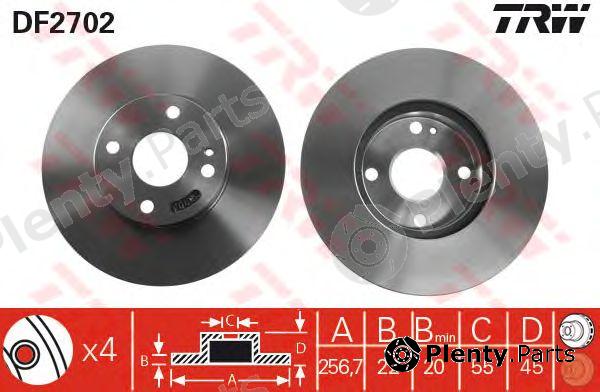  TRW part DF2702 Brake Disc