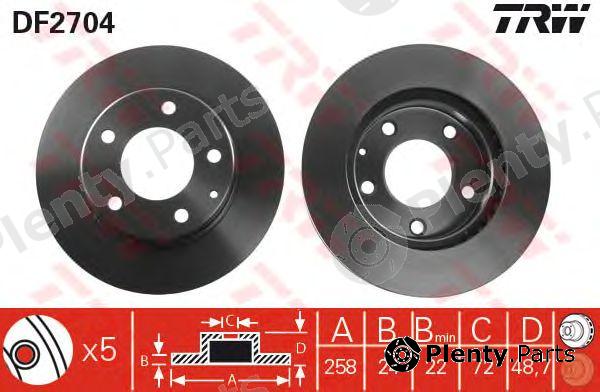  TRW part DF2704 Brake Disc