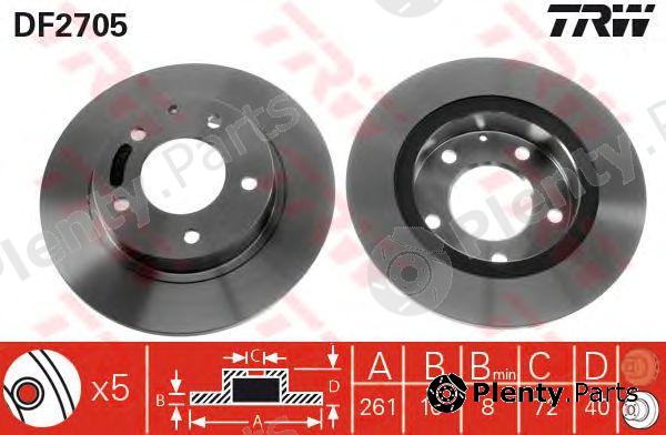  TRW part DF2705 Brake Disc