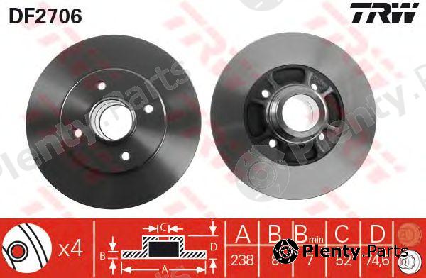  TRW part DF2706 Brake Disc