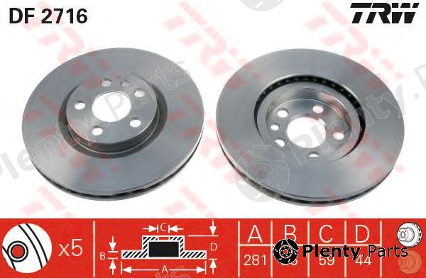 TRW part DF2716 Brake Disc