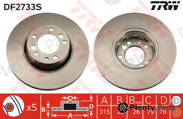  TRW part DF2733S Brake Disc