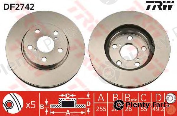  TRW part DF2742 Brake Disc