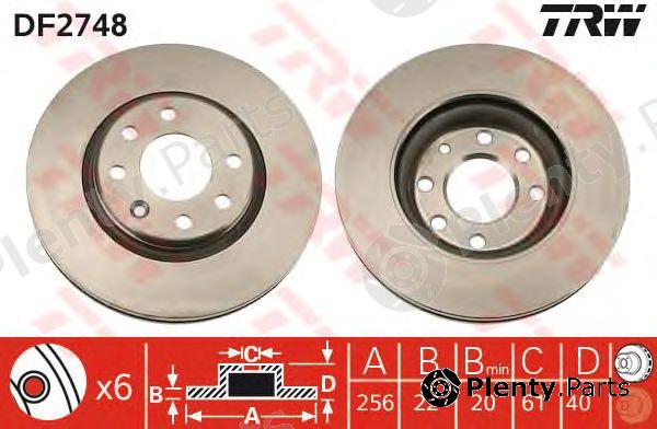  TRW part DF2748 Brake Disc