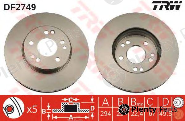  TRW part DF2749 Brake Disc