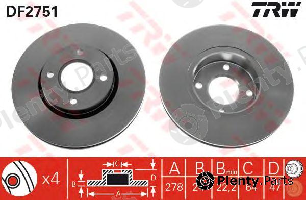  TRW part DF2751 Brake Disc