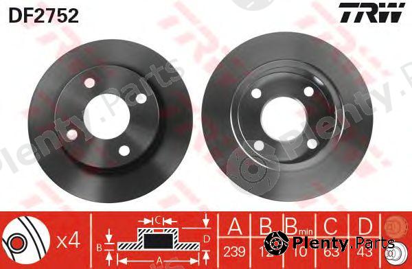  TRW part DF2752 Brake Disc