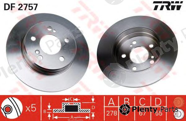  TRW part DF2757 Brake Disc