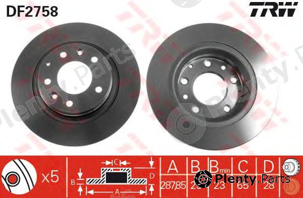  TRW part DF2758 Brake Disc