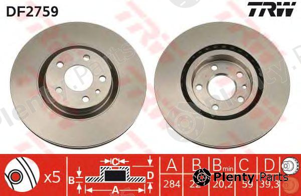  TRW part DF2759 Brake Disc