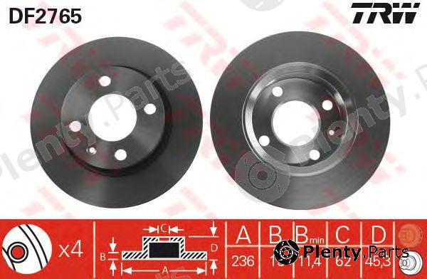  TRW part DF2765 Brake Disc