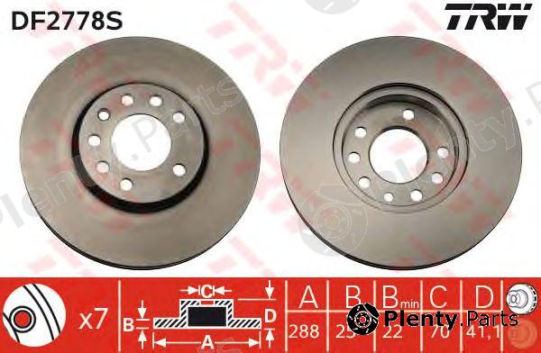  TRW part DF2778S Brake Disc