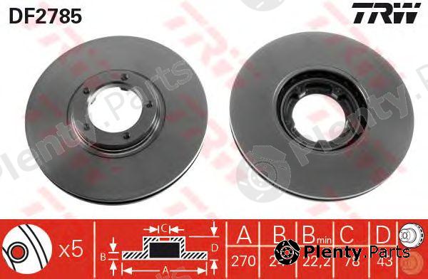 TRW part DF2785 Brake Disc