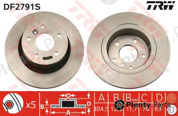  TRW part DF2791S Brake Disc