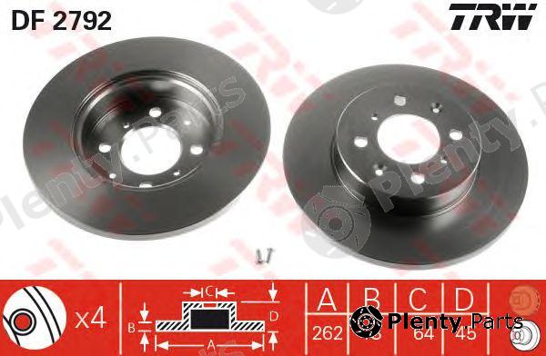  TRW part DF2792 Brake Disc