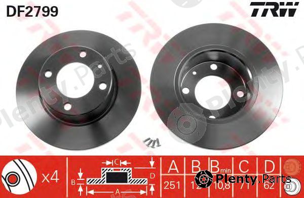  TRW part DF2799 Brake Disc