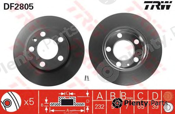  TRW part DF2805 Brake Disc