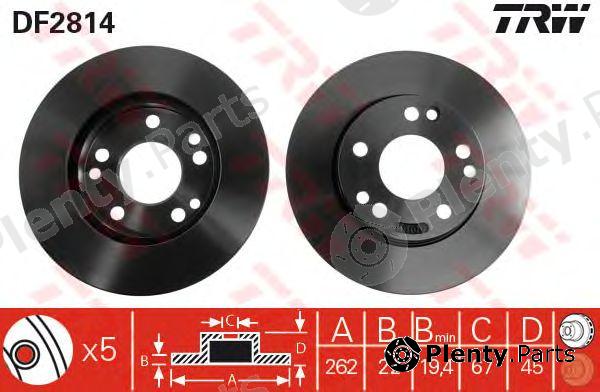  TRW part DF2814 Brake Disc
