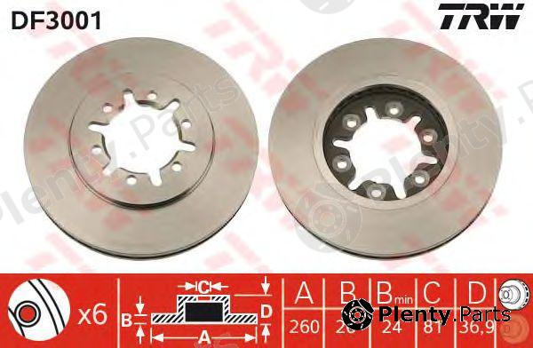  TRW part DF3001 Brake Disc