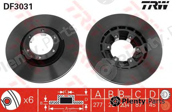  TRW part DF3031 Brake Disc