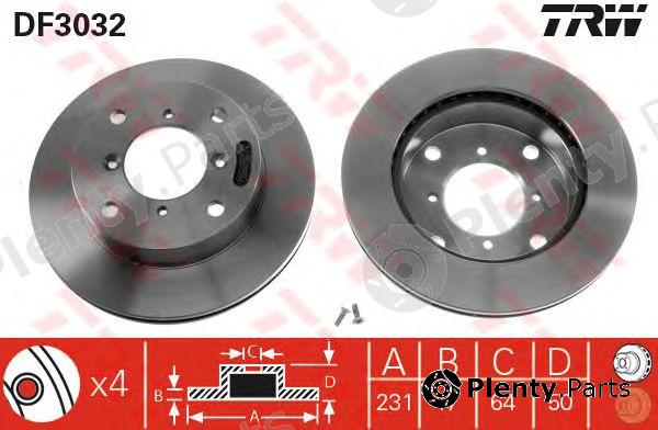  TRW part DF3032 Brake Disc