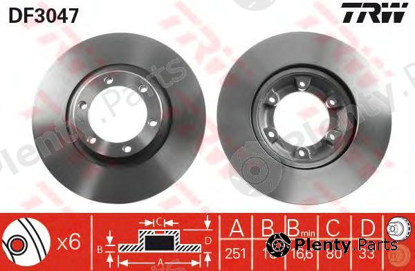  TRW part DF3047 Brake Disc