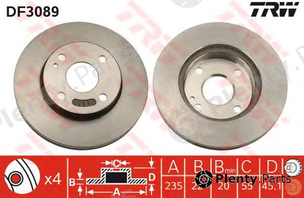  TRW part DF3089 Brake Disc
