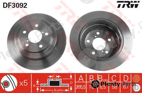  TRW part DF3092 Brake Disc