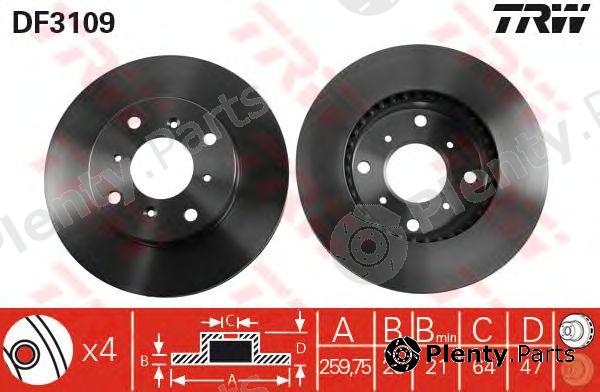  TRW part DF3109 Brake Disc