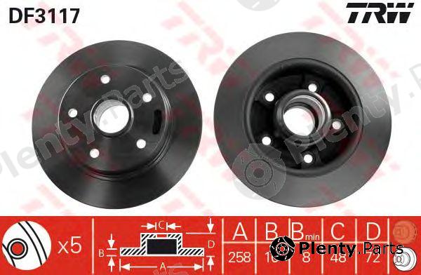  TRW part DF3117 Brake Disc