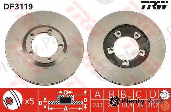  TRW part DF3119 Brake Disc