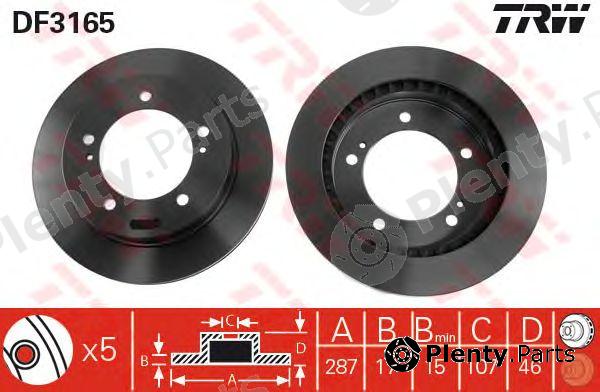  TRW part DF3165 Brake Disc