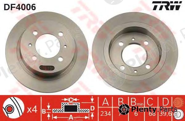  TRW part DF4006 Brake Disc