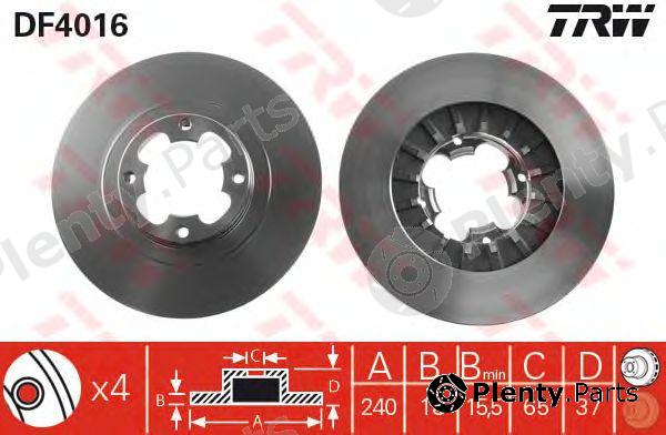  TRW part DF4016 Brake Disc