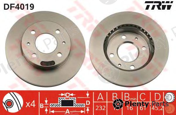  TRW part DF4019 Brake Disc