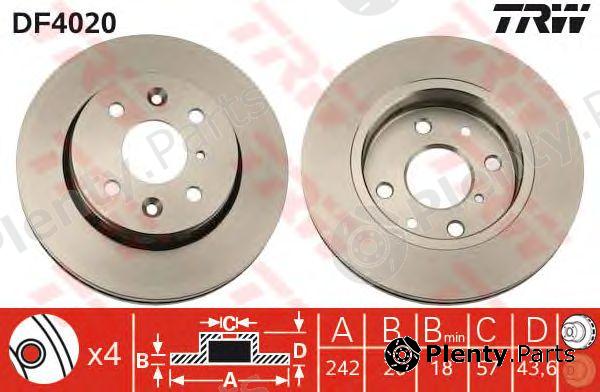  TRW part DF4020 Brake Disc