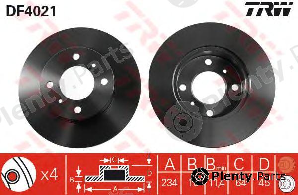  TRW part DF4021 Brake Disc