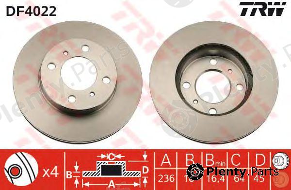  TRW part DF4022 Brake Disc