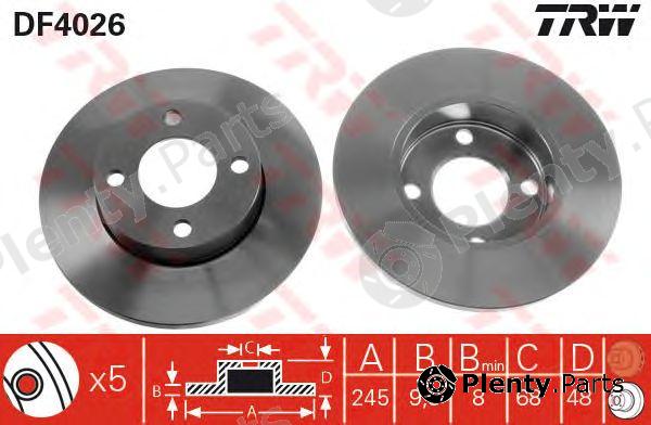  TRW part DF4026 Brake Disc
