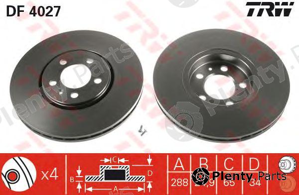  TRW part DF4027 Brake Disc