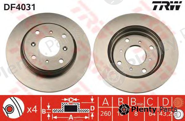  TRW part DF4031 Brake Disc