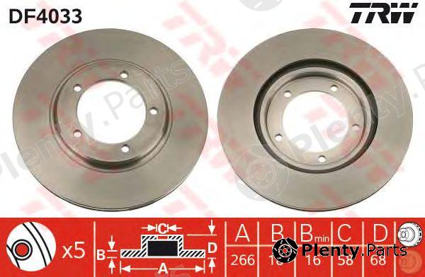  TRW part DF4033 Brake Disc