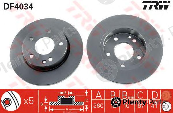  TRW part DF4034 Brake Disc